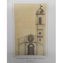 Facciata della Chiesa di Sant’Angelo in Pianella. Litografia seppiata. LEALE dis.